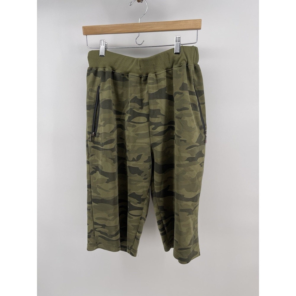 Sweatpants  Jogger size XXL Green Camouflage Pockets Pull-on Read*